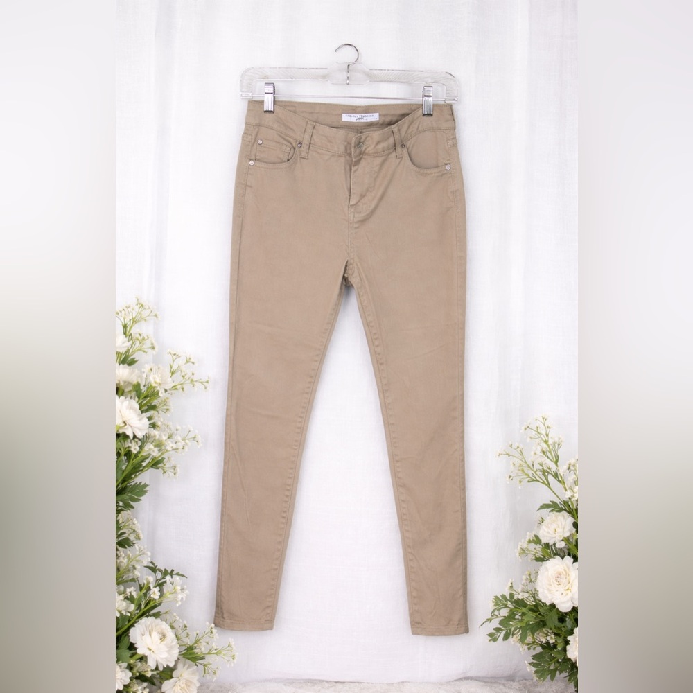 Women’s Skinny Jeans in Light Beige - Stretch Slim Fit - Picture 2 of 5